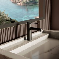 Смеситель для раковины Рим (Rim) VBF-2RM1MB однорычажный, матовый черный