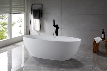 Ванна Солид Серфейс (Solid Surface) Vincea VBT-4S01MW, 1700*760*560, белый матовый, щелевой перелив